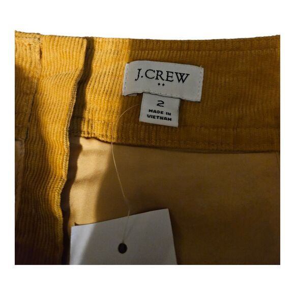 J. Crew Size 2 Yellow Zipper Closure Mini Skirt - Picture 3 of 8